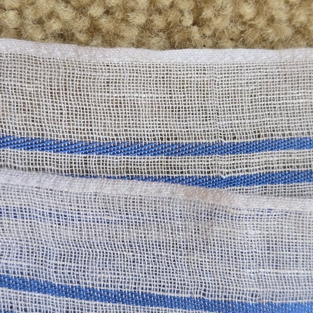 NWOT GAP Linen Cotton Large Striped Wrap Scarf Shawl - Picture 7 of 7
